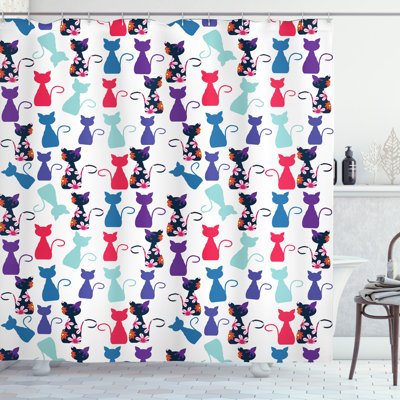 Barnell Polyester Shower Curtain Set