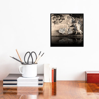 The Birth Of Venus -The Lady On The Seashell Sepia by 5by5collective - Gallery-Wrapped Canvas Giclée on Canvas