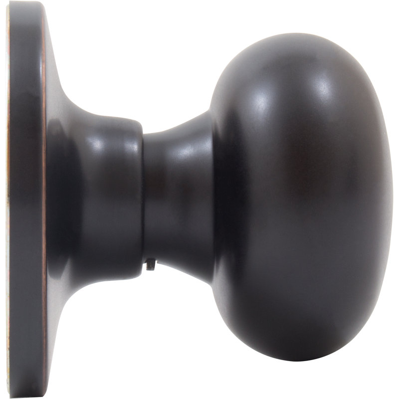 Poignée de porte à clé Highland, Bronze vintage, Faux bouton