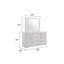 Miroir de style moderne en bois blanc