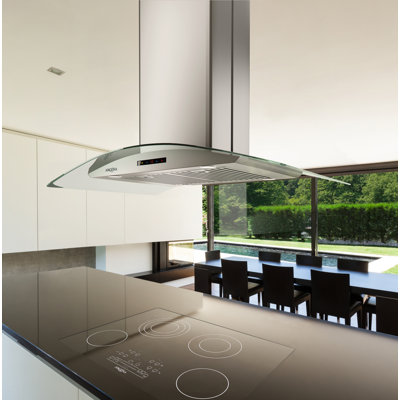 Ancona Elite IGCE636 Glass Canopy Island Mount Range Hood