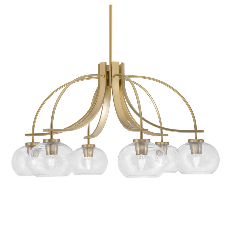 Lustre Cavella Light, Laiton New Age, H 17 po x l 31 po x P 31 po, 6