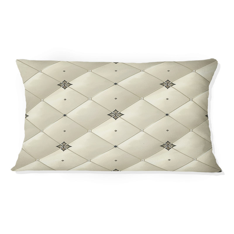 Coussin moderne ivoire blanc à chevrons modernes Bliss I