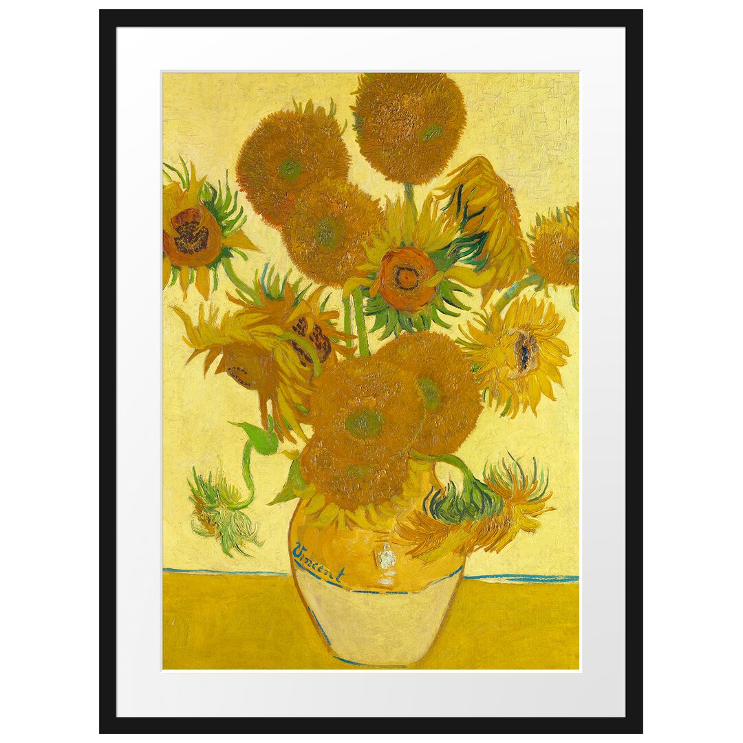 Gerahmter Kunstdruck Sunflowers I von Vincent Van Gogh