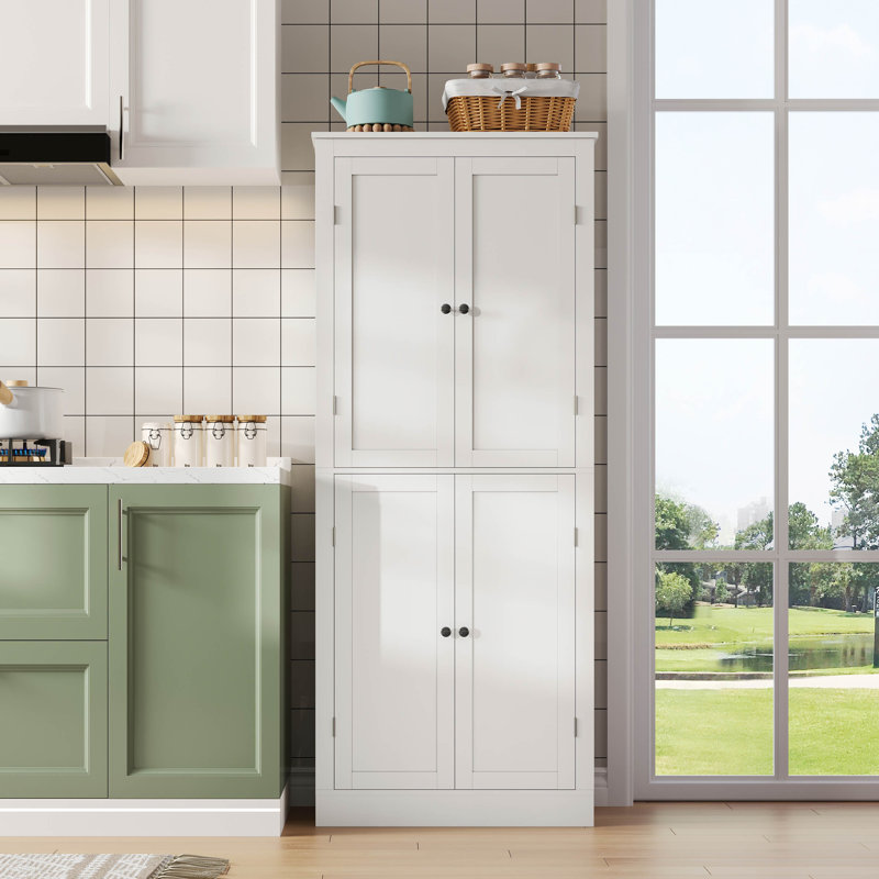 182cm Kitchen Pantry, White