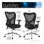 Chaise de bureau en filet à haut dossier avec base en chrome, noir