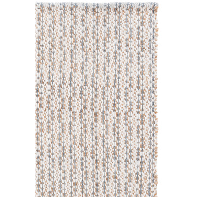 Jute tissée à la main Natural Fiber 225; Laine Tapis naturel / bleu Pet