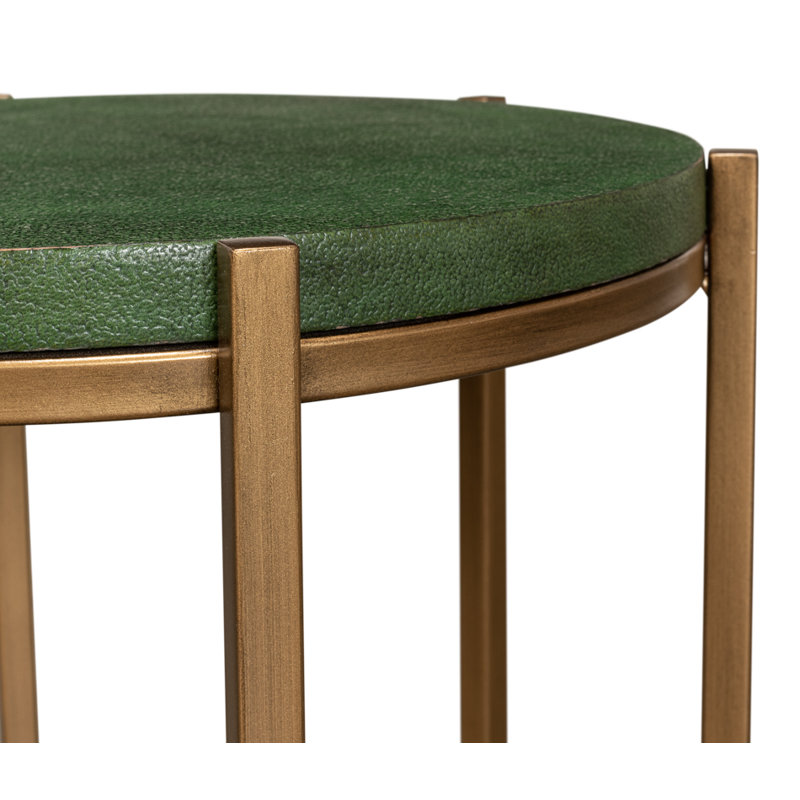 Shagreen End Table, Green