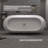 63 x 29.53 Solid Surface Matte White Freestanding Soaking Bathtub with Overflow and Pop-up Drain