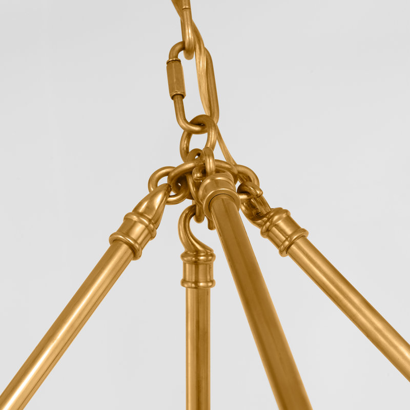 Classic 8 - Light Chandelier, Antique-Burnished Brass