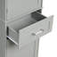 Tall Bathroom Storage Cabinet, Freestanding Storage Cabinet With Two Different Size Drawers And Adjustable Shelf, MDF Board With Painted Finish, Grey -705047605