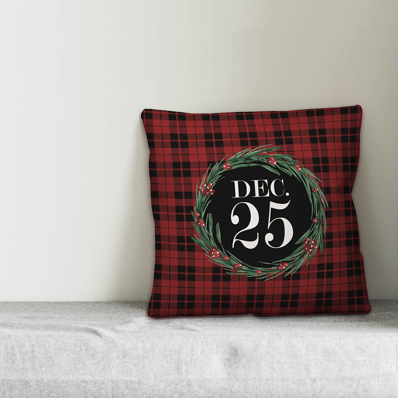  Plaid Square Throw Pillow