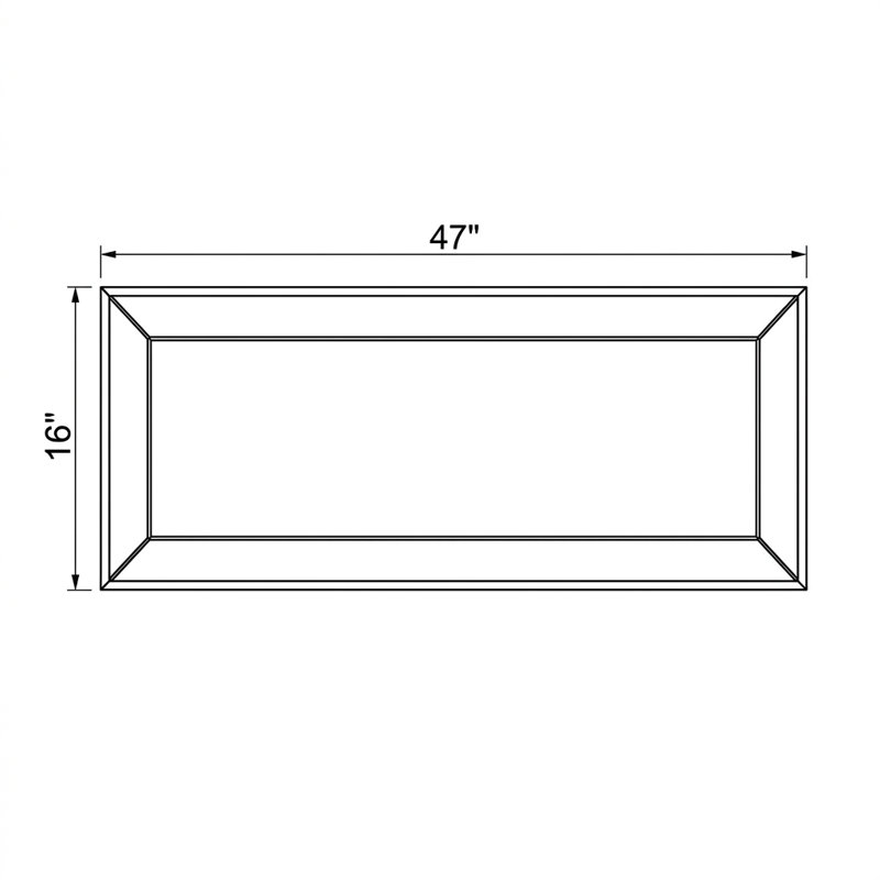 Miroir d'appoint 16 po x 47 po Nady