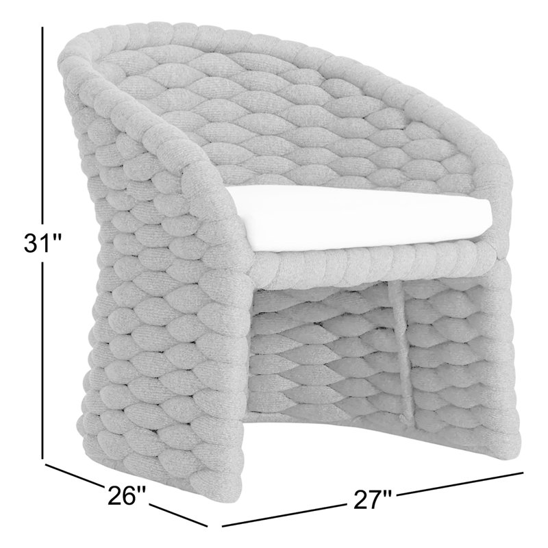Outdoor Dining Armchair, Nordic Gray