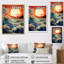 Impression sur toile Coastal Sunrise Reflections Papercut I - Paysage et nature-91250074-91250066