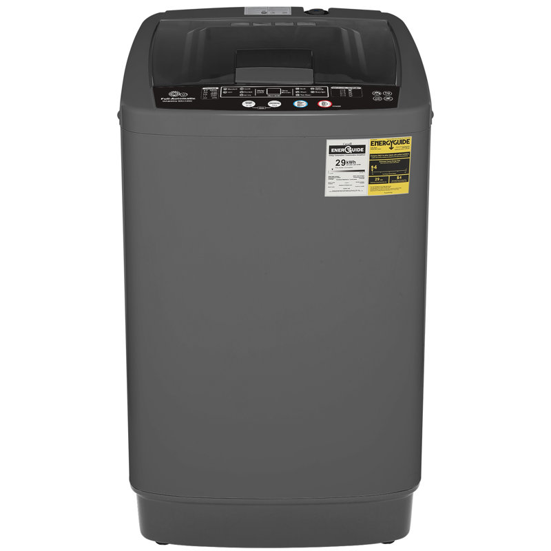 Homdox 1.8 cu. ft. High Efficiency Washing Machine with Drain Pump, Dark Grey