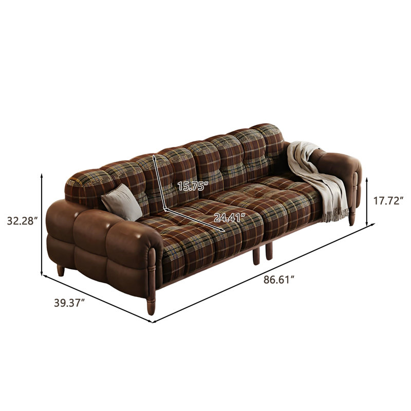 Canapé droit 86,61 po Mid-Century, 86.61" W