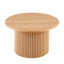 Table basse ronde en placage de bois, table basse en MDF avec base en métal, table d'appoint pour salon, salle de réception-215023182