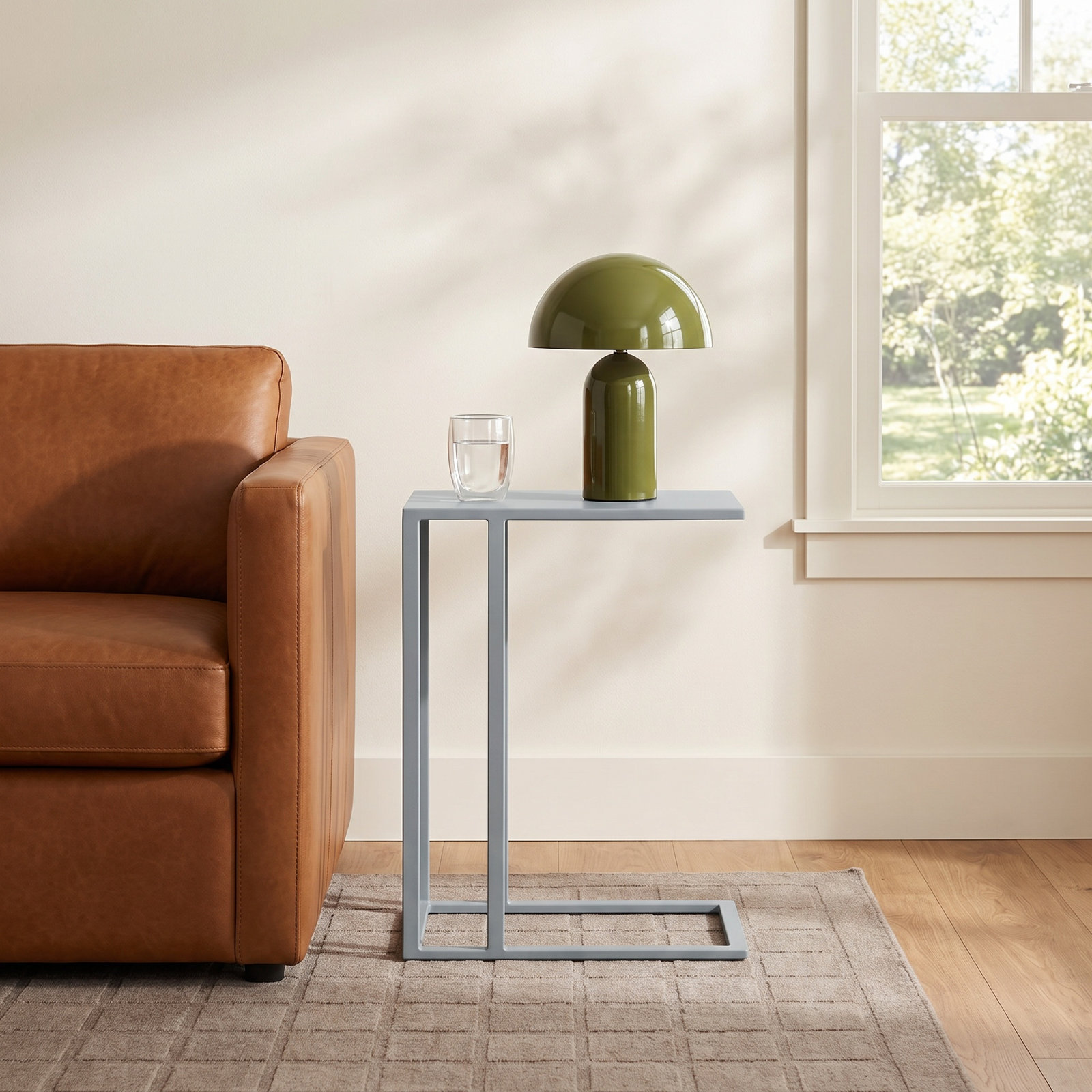 Salma 20" End Table, Pearl Blue
