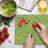 Ambesonne Mushroom Cutting Board Large Size Mushrooms Pattern Yellow Multicolor