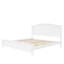 Structure de lit plateforme en bois massif blanc pleine grandeur avec tête de lit incurvée, capacité de 600 lb, aucun sommier requis, assemblage facile, structure de lit classique pour la chambre à coucher-129160760-129160759