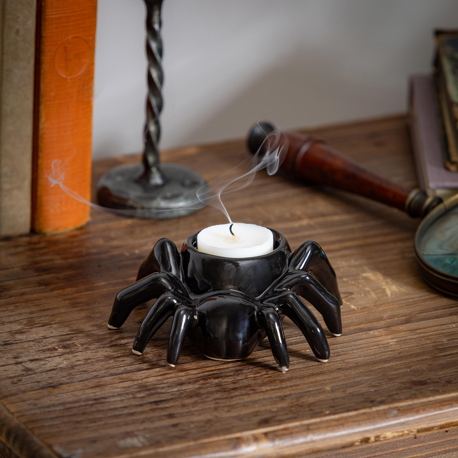 Ceramic Spider Tealight Holder