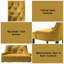 Ensemble de 2 chaises d'appoint en velours jaune et fini espresso Farren-288698408