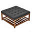 Grande table basse carrée avec repose-pieds 400 LBS