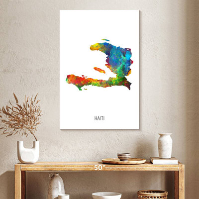 Carte d'aquarelle d'Haïti I