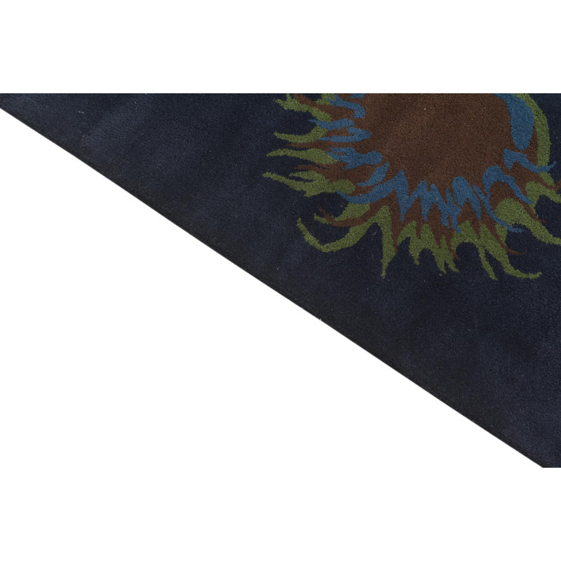 Tapis carré bleu marine Pineland 7 pi 7 po x 7 pi 7 po