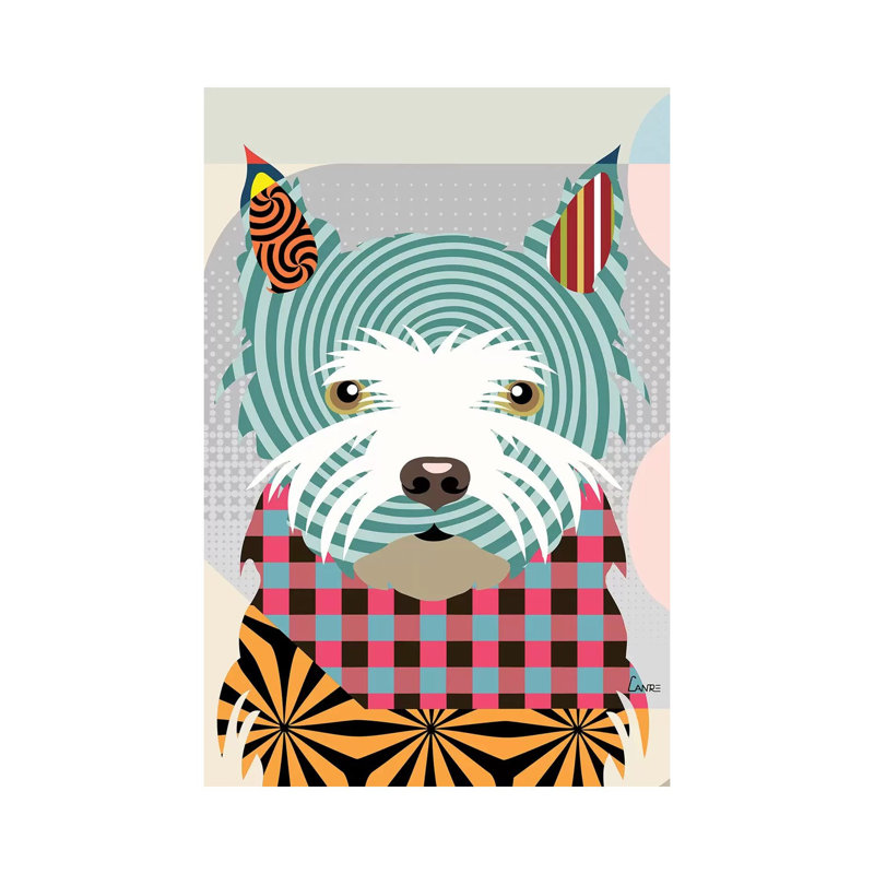 West Highland Terrier by Lanre Studio - Wrapped Canvas Gallery-Wrapped Canvas Giclée, 20.32 cm H x 30.48 cm W