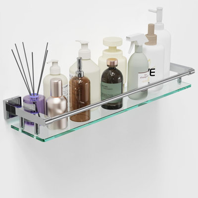 Tablette en verre pour salle de bain