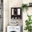 Armoire de rangement murale en bois avec miroir-1627200048