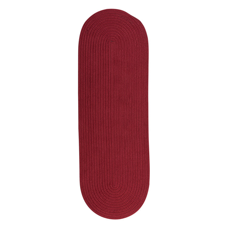 Tapis réversible rouge tressé à la main West End