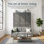 Grand canapé-lit escamotable mural blanc - Solution de rêve peu encombrante-746402274