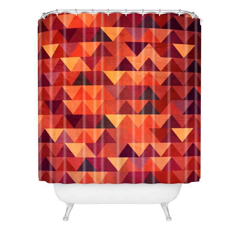 Datca Geometric Shower Curtain