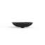 Lavabo de salle de bain ovale encastré en résine de pierre noire lustrée 23,6 po x 16,4 po Badeloft-71991834
