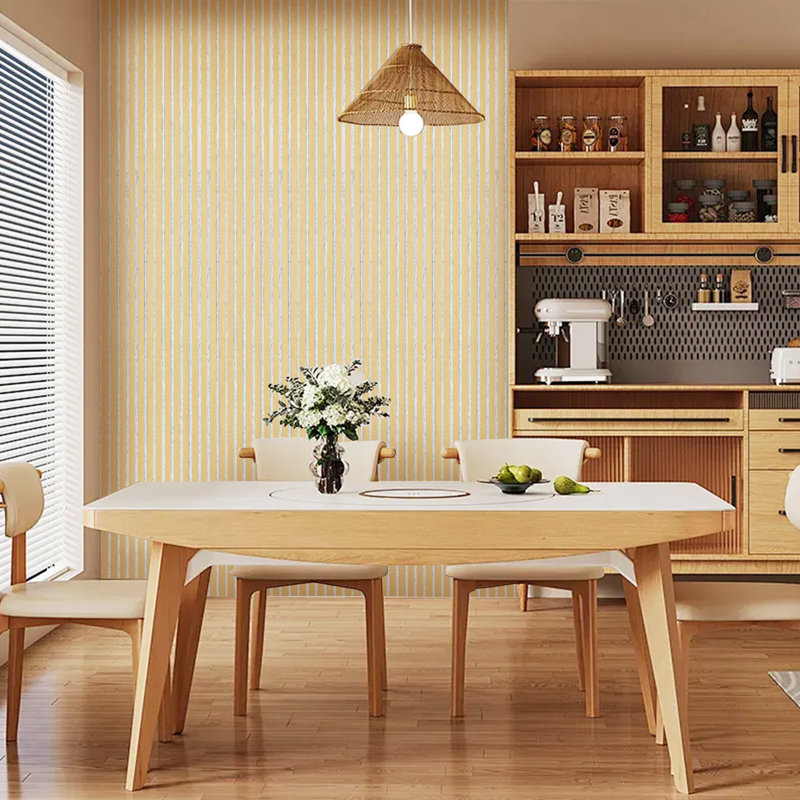 Panneaux muraux acoustique 94,5 po x 12,6 po, Naturel