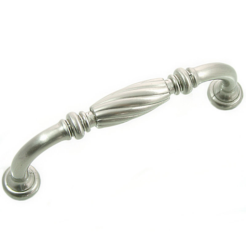 Poignée barre 5 po French Twist, 3", Nickel satiné