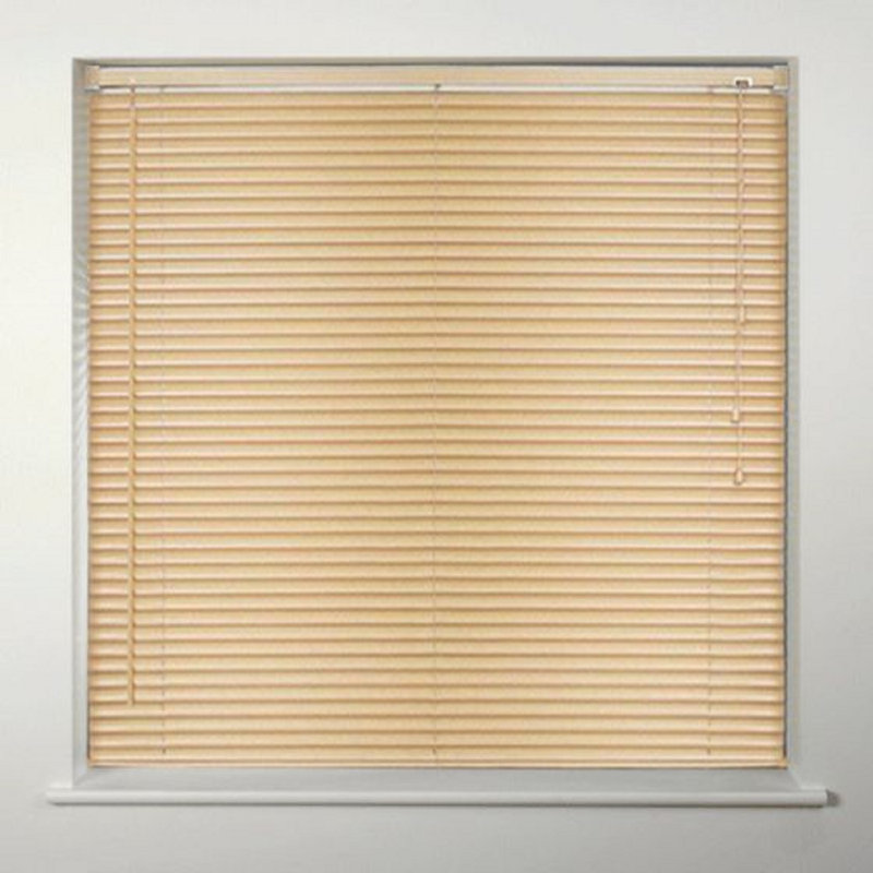 PVC Venetian Blinds for Windows, Wood Effect Finish, Moisture Resistant Adjustable Slats, Easy Fit, 150 cm L  x 60 cm W