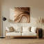 Gradient abstrait 51, art mural en métal beige-1048895154