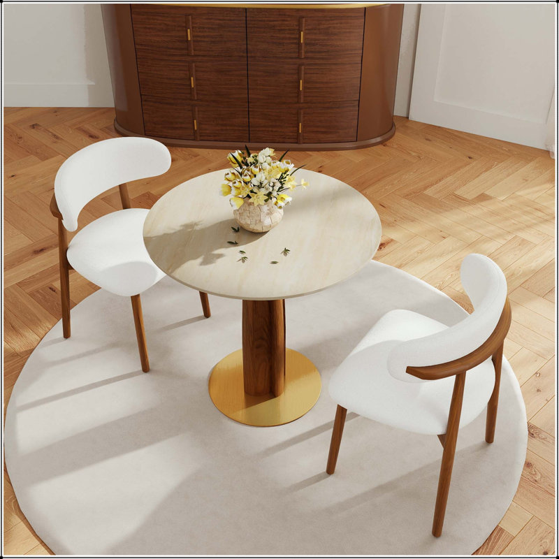 Table de salle à manger 33,5 po, Beige, Stone