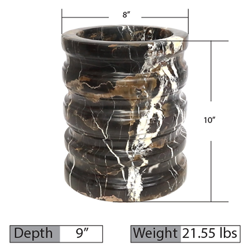 Stone Open Waste Basket - 1.81 Gallons