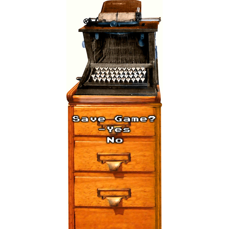 H12009 Vg Survival Horror Save Typewriter