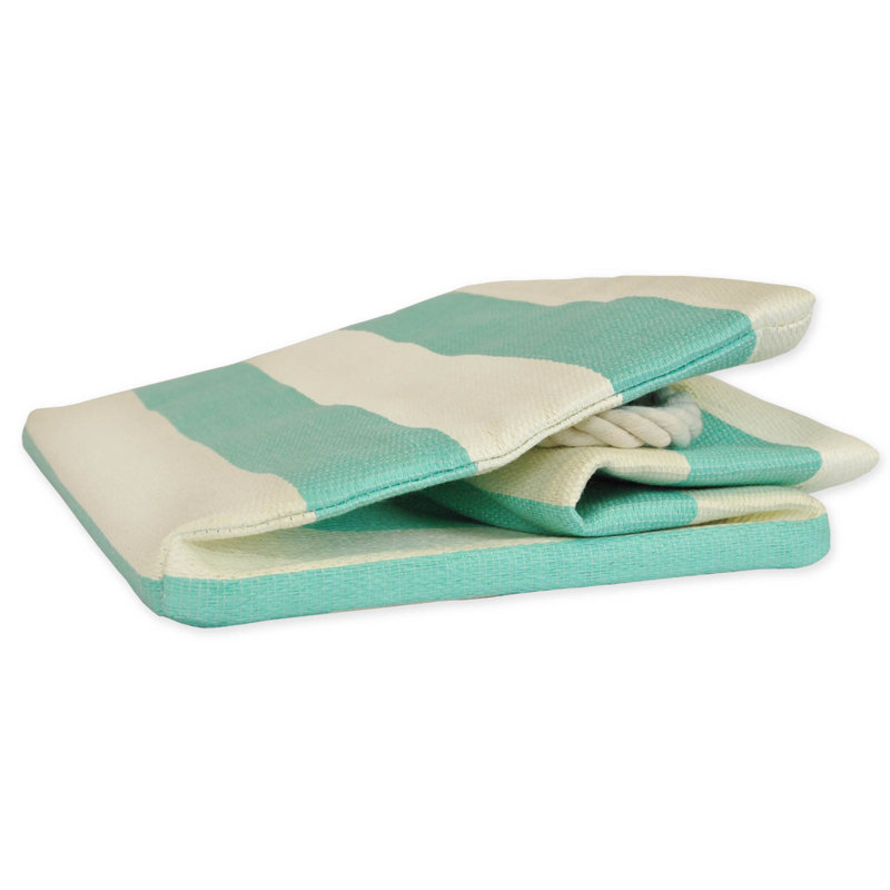 Cube ou bac en tissu Haines, H 12 po x l 12 po x P 17 po, Aigue-marine