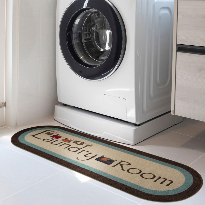 Non-Slip Rubberback Laundry Room Runner Rug