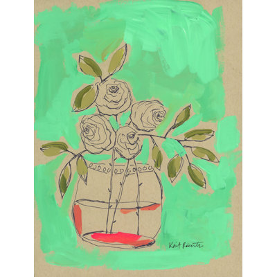 «Abstract Roses II», reproduction sur toile tendue