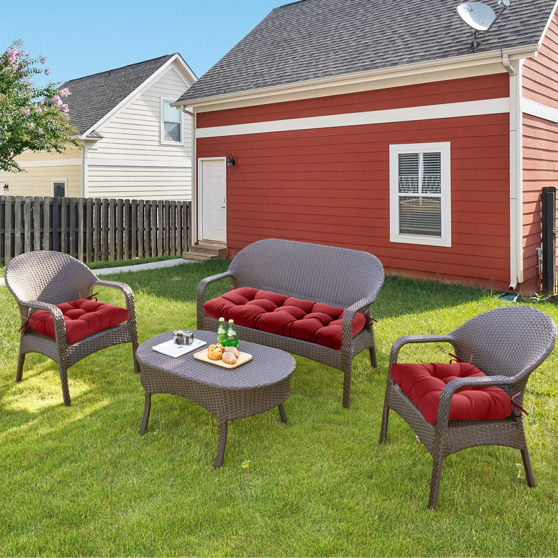 Outdoor 5'' Seat / Back Cushion, Red
