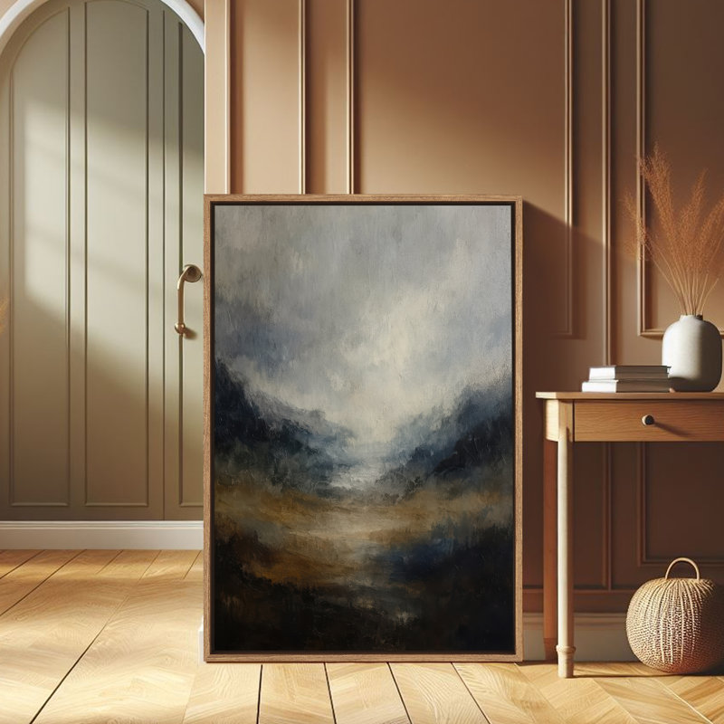 Art mural encadré, rétro, antique et classique pour chambre à coucher - 24 po x 36 po, H 36 po x l 24 po, Naturel