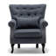 Fauteuil à oreilles touffeté-554758152